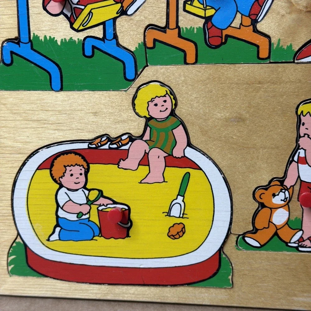Simplex Vtg.  puzzle Early Learning Playground Sandbox Teeter Totter Slide